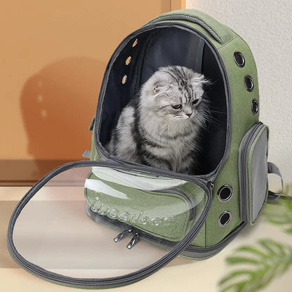 Transparent Cat Carrier Backpack for Travel by HitMyNeed