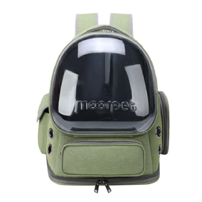 Transparent Cat Carrier Backpack for Travel green by HitMyNeed
