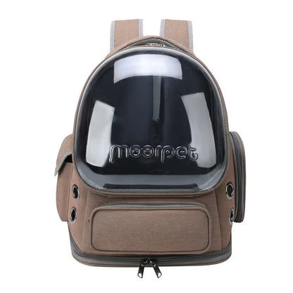 Transparent Cat Carrier Backpack for Travel kaki by HitMyNeed