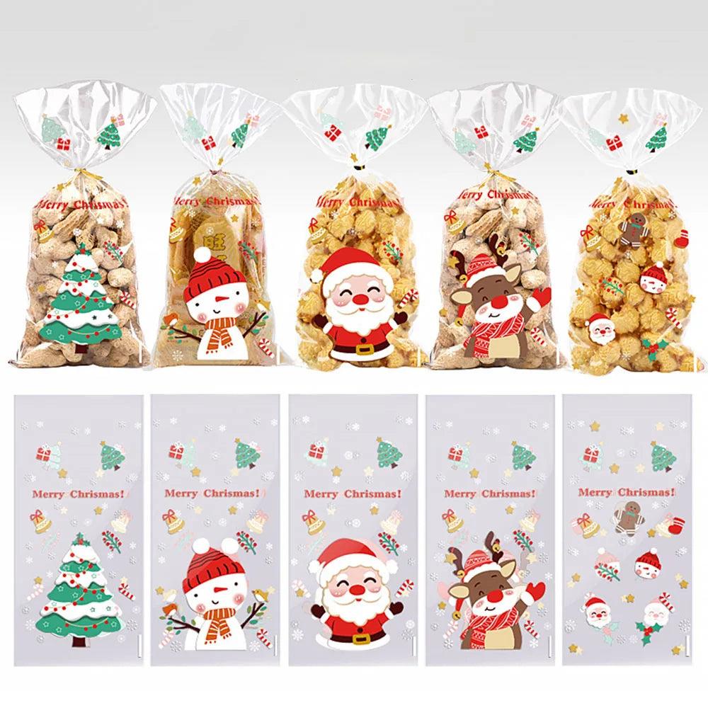 Transparent Christmas Snack Bags with Twist Ties by HitMyNeed