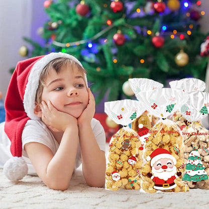 Transparent Christmas Snack Bags with Twist Ties by HitMyNeed