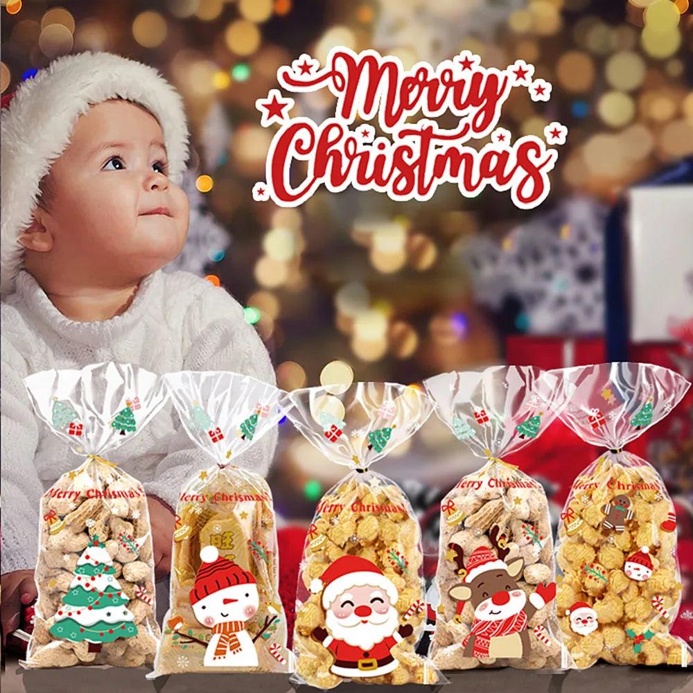 Transparent Christmas Snack Bags with Twist Ties by HitMyNeed