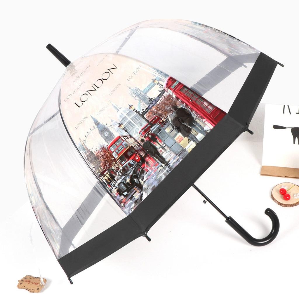 Transparent Clear Dome Umbrella London Style by HitMyNeed