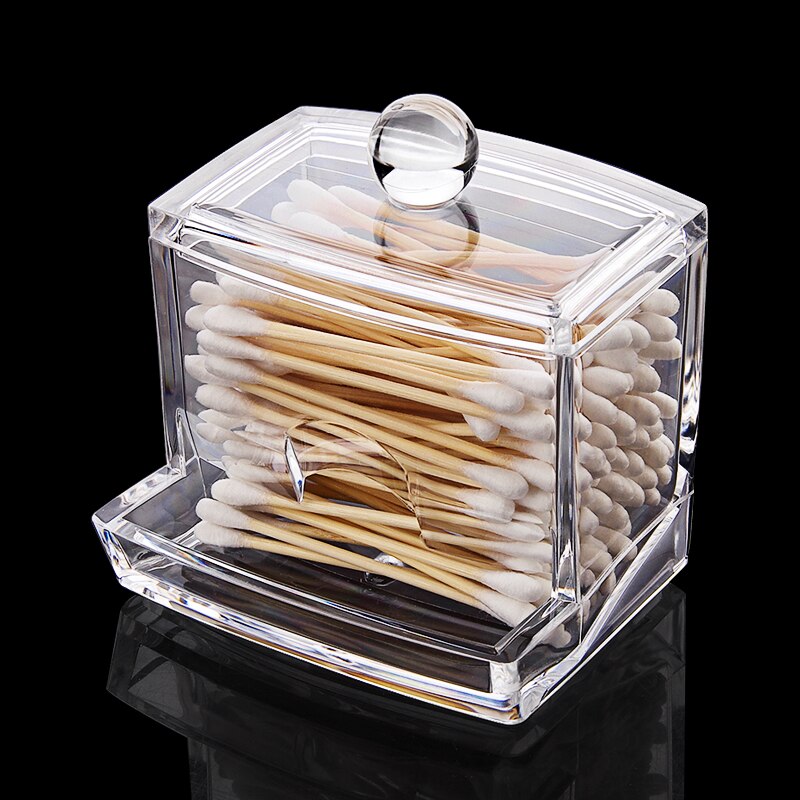 Transparent Cotton Buds Storage Holder with Lid by HitMyNeed