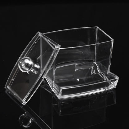 Transparent Cotton Buds Storage Holder with Lid by HitMyNeed