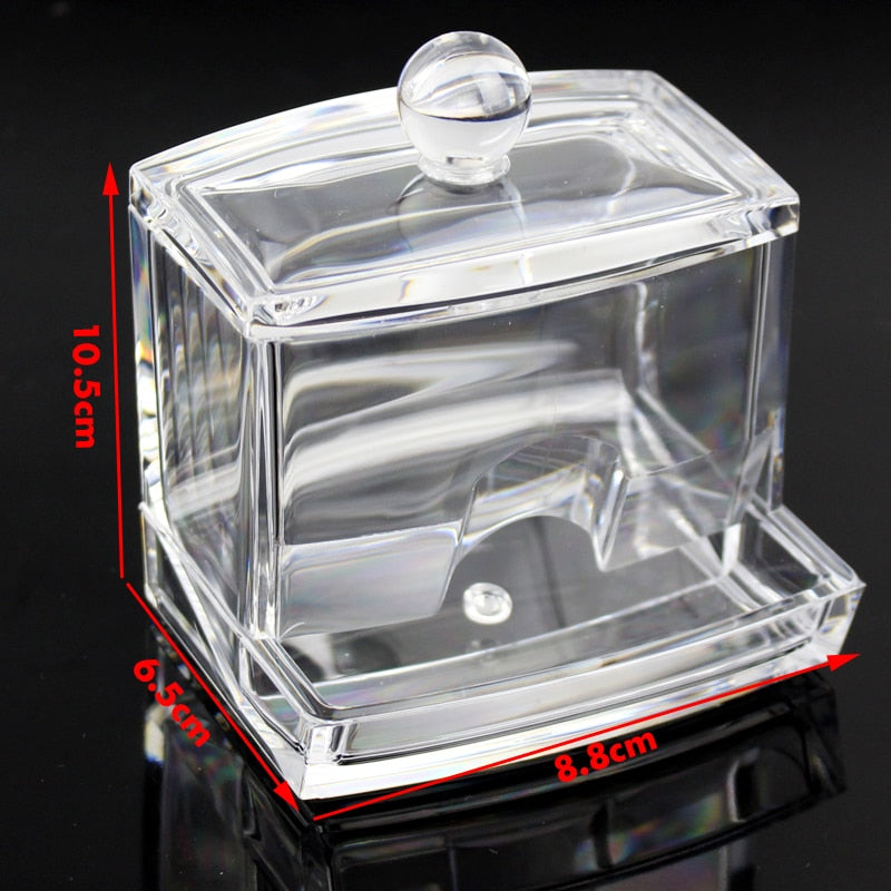 Transparent Cotton Buds Storage Holder with Lid by HitMyNeed