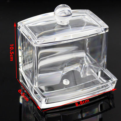 Transparent Cotton Buds Storage Holder with Lid by HitMyNeed