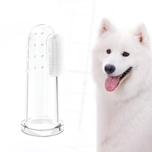 Transparent Dog Finger Toothbrush Set (4 Pcs) by HitMyNeed