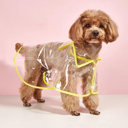 Transparent Dog Raincoat with Leash Opening by HitMyNeed