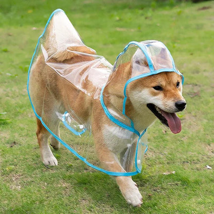 Transparent Dog Raincoat with Leash Opening by HitMyNeed