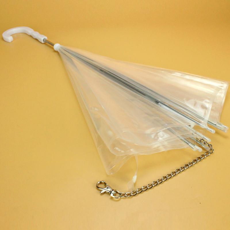 Transparent Dog Umbrella Leash with Built-In Chain by HitMyNeed