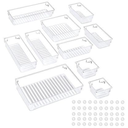Transparent Drawer Organizer Set, 10 Piece by HitMyNeed
