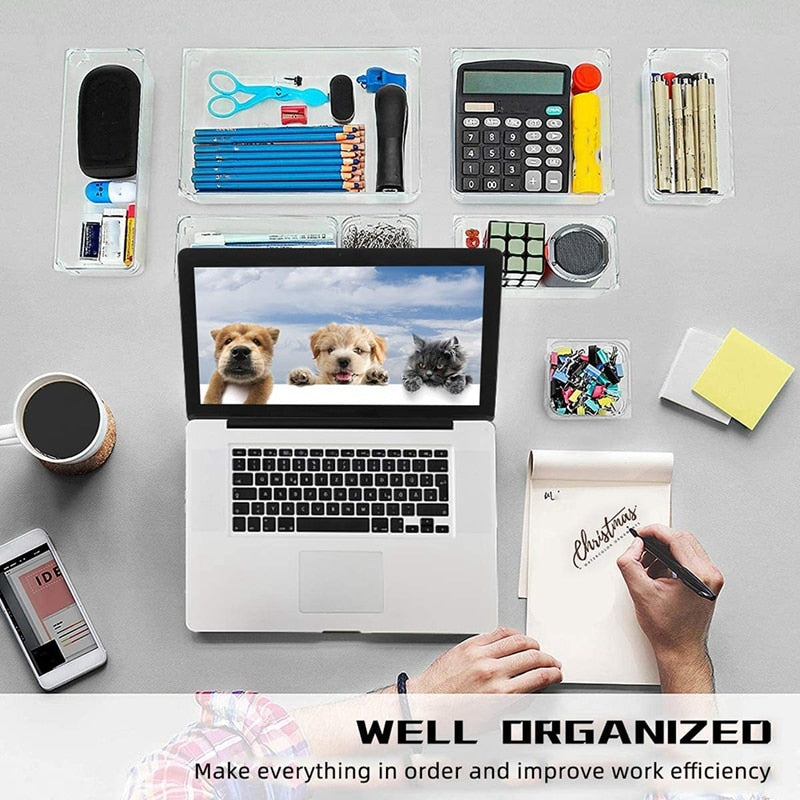 Transparent Drawer Organizer Set, 10 Piece by HitMyNeed