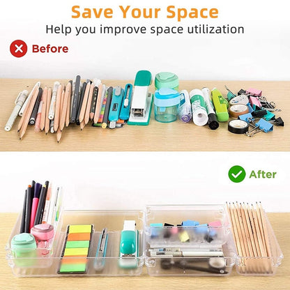 Transparent Drawer Organizer Set, 10 Piece by HitMyNeed