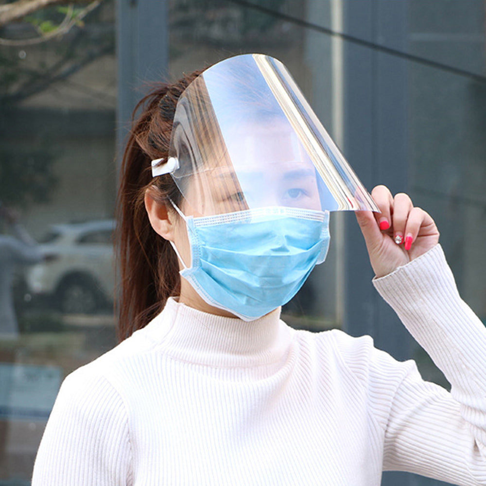 Transparent Full Face Shield with Flip-Up Visor by HitMyNeed