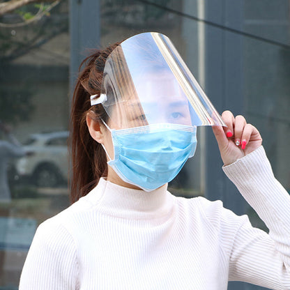Transparent Full Face Shield with Flip-Up Visor by HitMyNeed