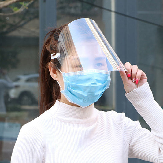 Transparent Full Face Shield with Flip-Up Visor by HitMyNeed