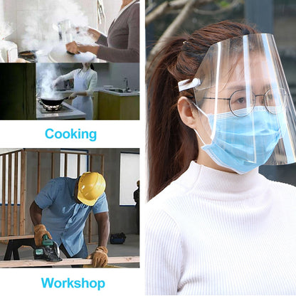 Transparent Full Face Shield with Flip-Up Visor by HitMyNeed
