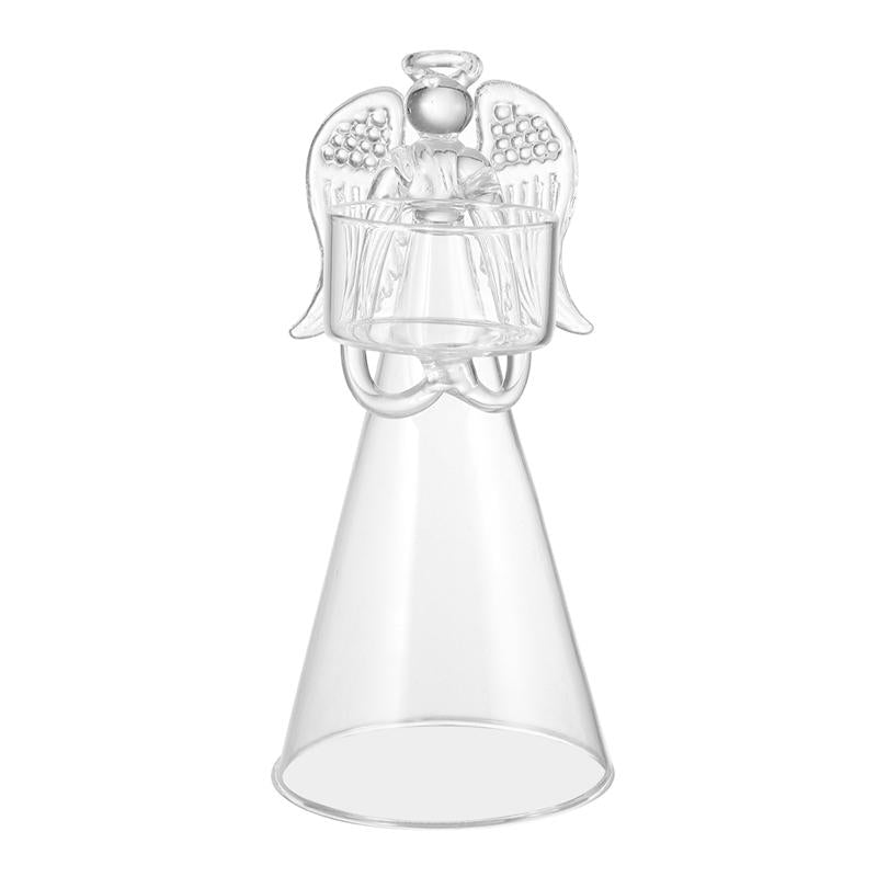 Transparent Glass Angel Tealight Candle Holder by HitMyNeed