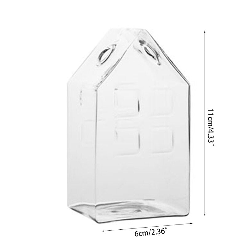 Transparent Glass House Vase for Small Floral Displays by HitMyNeed