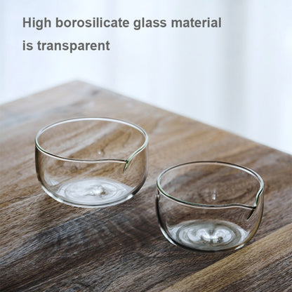 Transparent Glass Matcha Mixing Bowl with Spout 350-ml by HitMyNeed