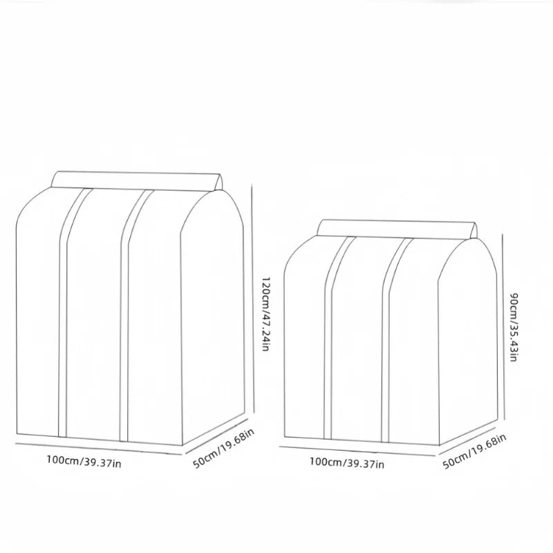 Transparent Hanging Garment Dust Cover Organizer by HitMyNeed