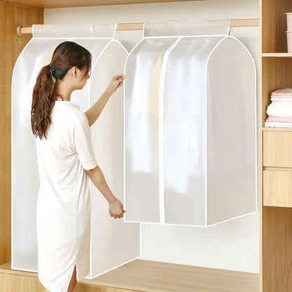 Transparent Hanging Garment Dust Cover Organizer by HitMyNeed