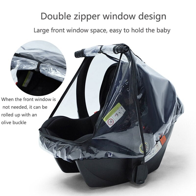 Transparent Infant Car Seat Rain Cover by HitMyNeed