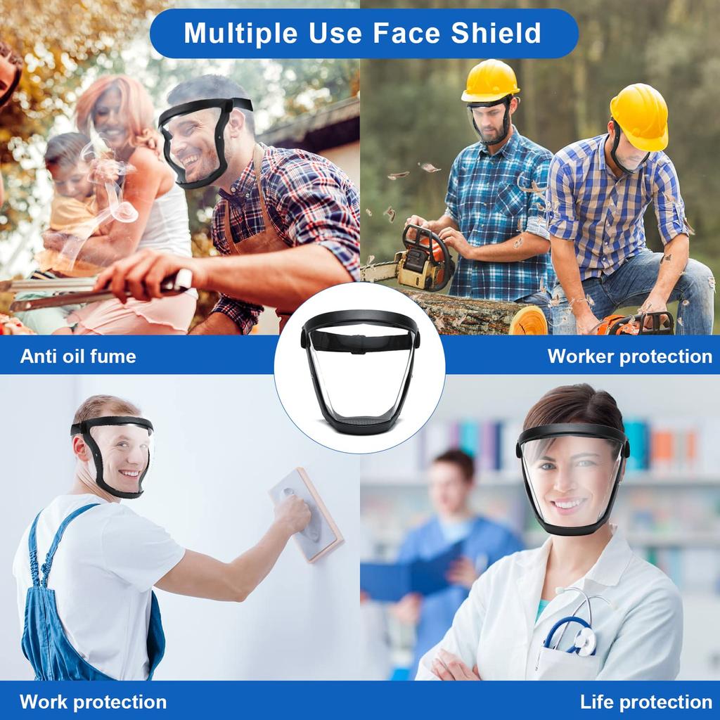 Transparent Kitchen Full Face Shield Anti-Fog Guard by HitMyNeed