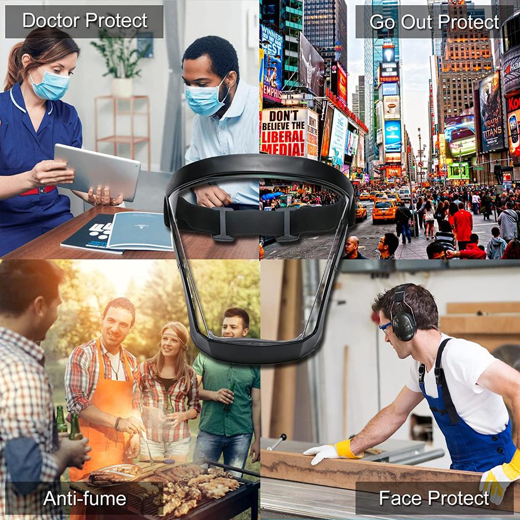 Transparent Kitchen Full Face Shield Anti-Fog Guard by HitMyNeed