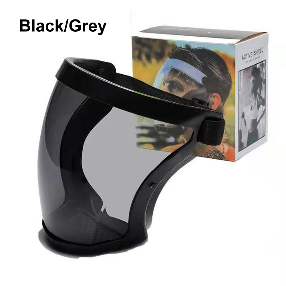 Transparent Kitchen Full Face Shield Anti-Fog Guard black-gray by HitMyNeed