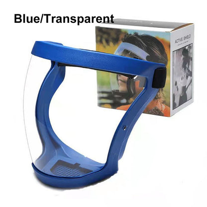 Transparent Kitchen Full Face Shield Anti-Fog Guard blue by HitMyNeed