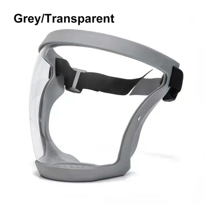 Transparent Kitchen Full Face Shield Anti-Fog Guard gray by HitMyNeed