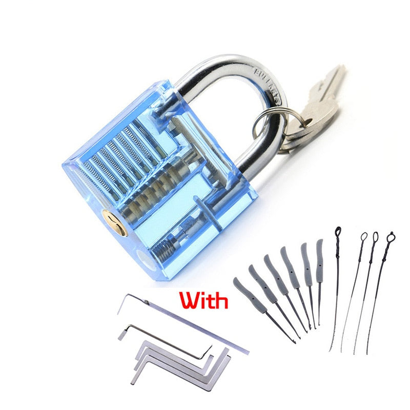 Transparent Lock Pick Practice Padlock Set by HitMyNeed