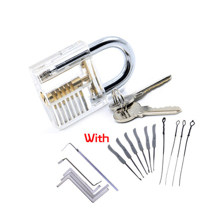 Transparent Lock Pick Practice Padlock Set white-set by HitMyNeed