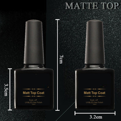 Transparent Matte Top Coat Nail Polish 10ml by HitMyNeed