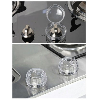 Transparent Oven Knob Covers Set (6 Pack) by HitMyNeed