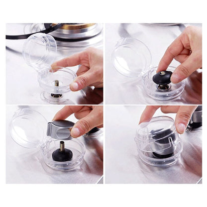 Transparent Oven Knob Covers Set (6 Pack) by HitMyNeed