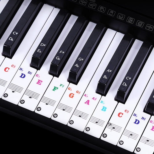 Transparent Piano Keyboard Note Stickers 88-Key Set by HitMyNeed