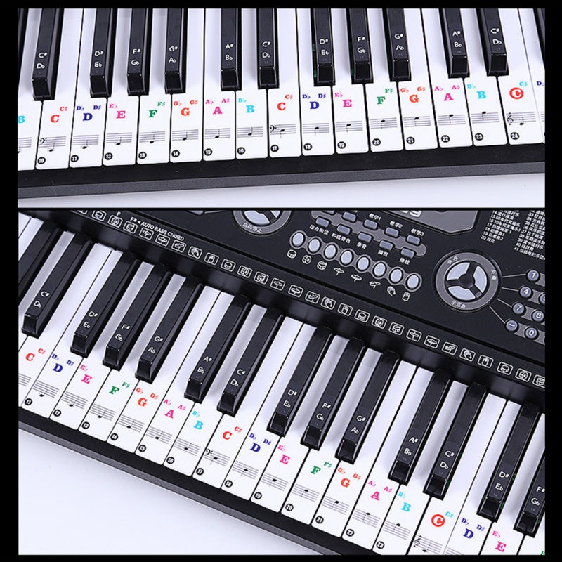 Transparent Piano Keyboard Note Stickers 88-Key Set by HitMyNeed