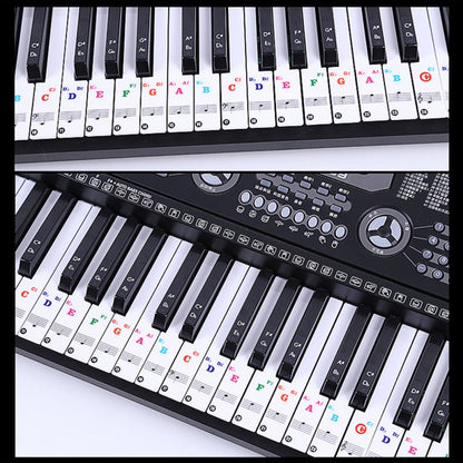 Transparent Piano Keyboard Note Stickers 88-Key Set by HitMyNeed