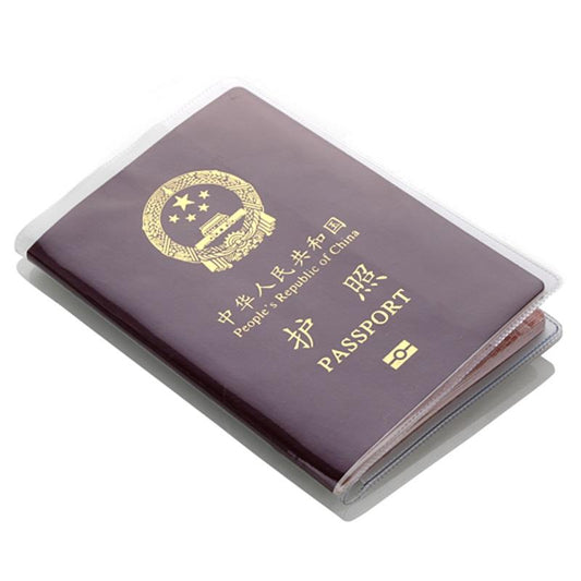 Transparent Plastic Passport Cover with Ticket Pocket by HitMyNeed