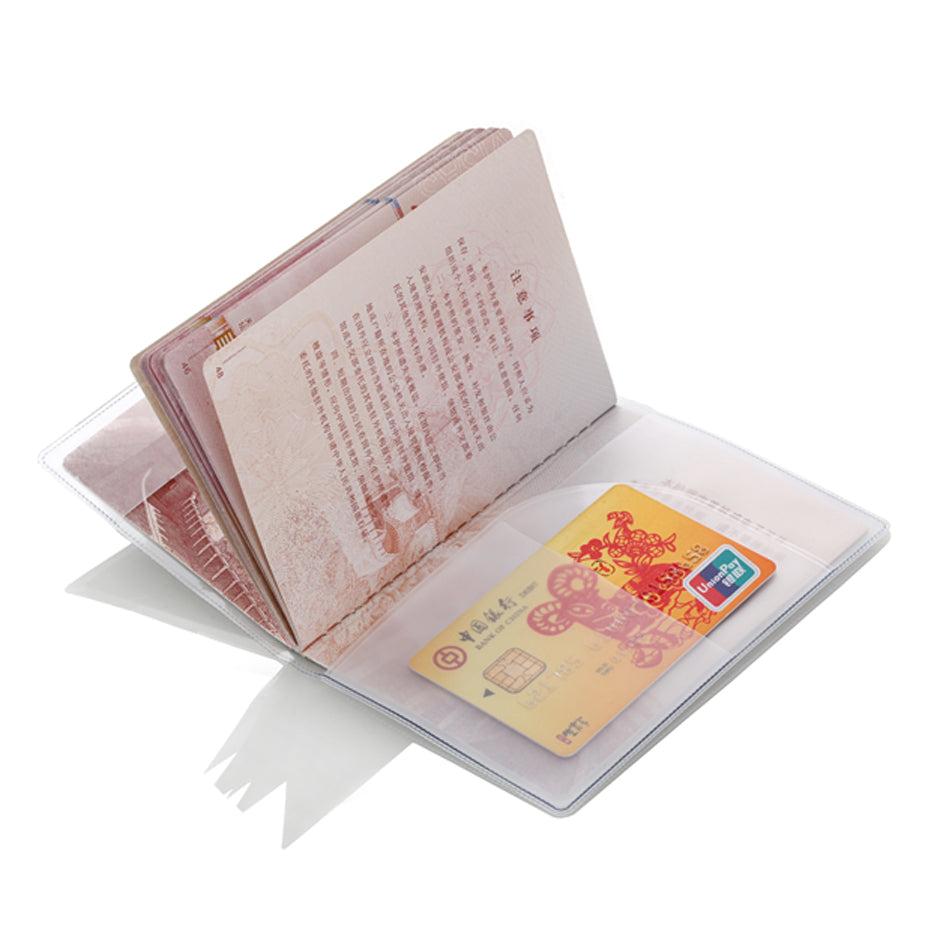 Transparent Plastic Passport Cover with Ticket Pocket by HitMyNeed