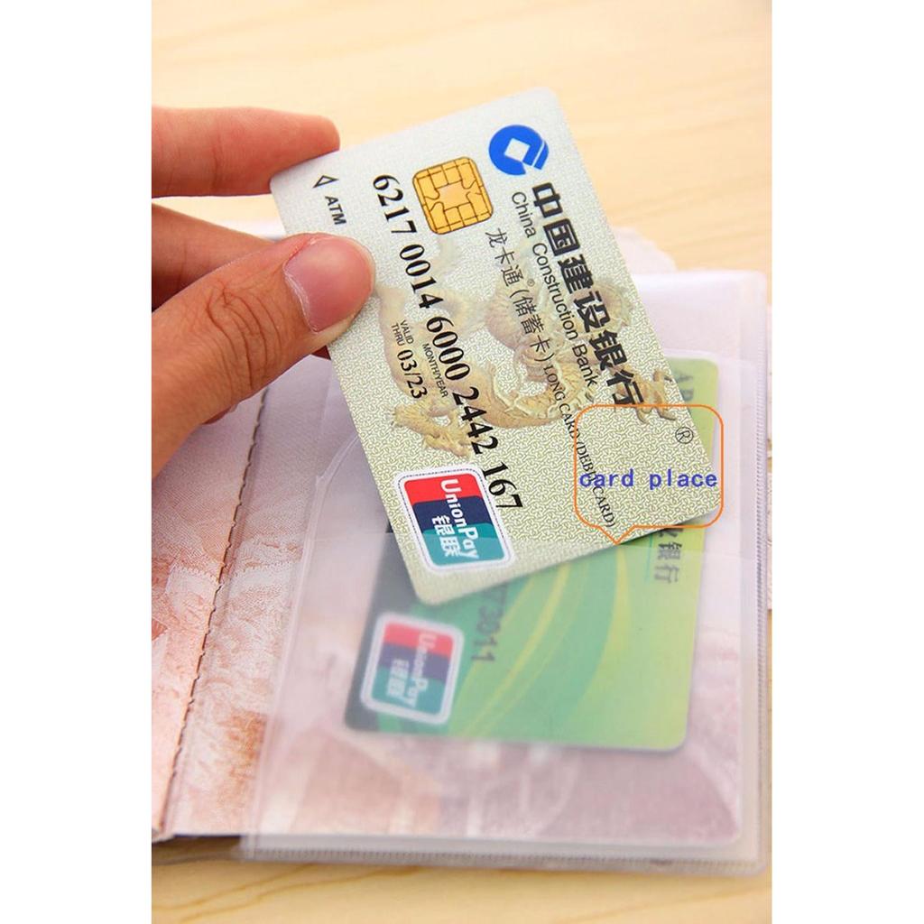 Transparent Plastic Passport Cover with Ticket Pocket by HitMyNeed