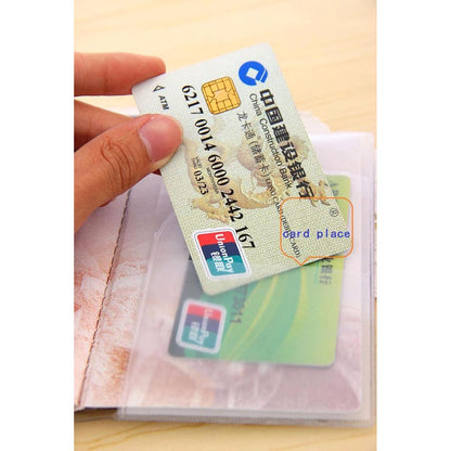 Transparent Plastic Passport Cover with Ticket Pocket by HitMyNeed