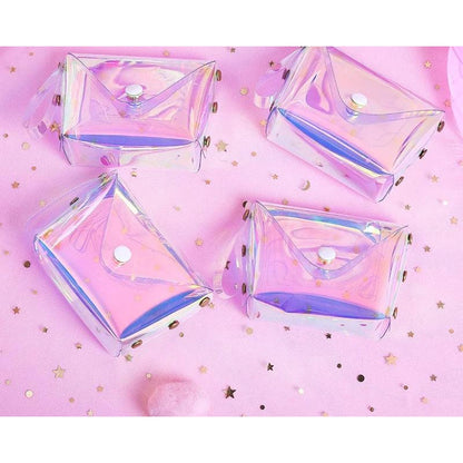Transparent PVC Coin Pouch with Button Closure by HitMyNeed