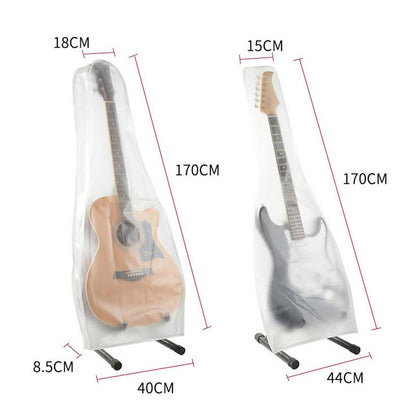 Transparent PVC Guitar Dust Cover for Acoustic & Electric by HitMyNeed