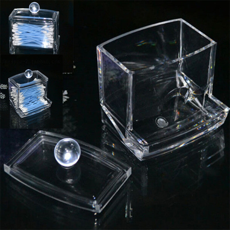 Transparent Q Tip Dispenser Bathroom Organizer by HitMyNeed