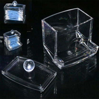Transparent Q Tip Dispenser Bathroom Organizer by HitMyNeed