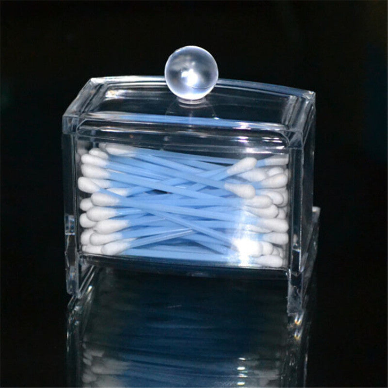 Transparent Q Tip Dispenser Bathroom Organizer by HitMyNeed